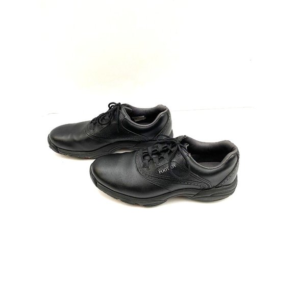 FootJoy GreenJoys Soft Spike Synthetic Leather Golf Cleats Men 10M Black 45449 - Picture 2 of 10